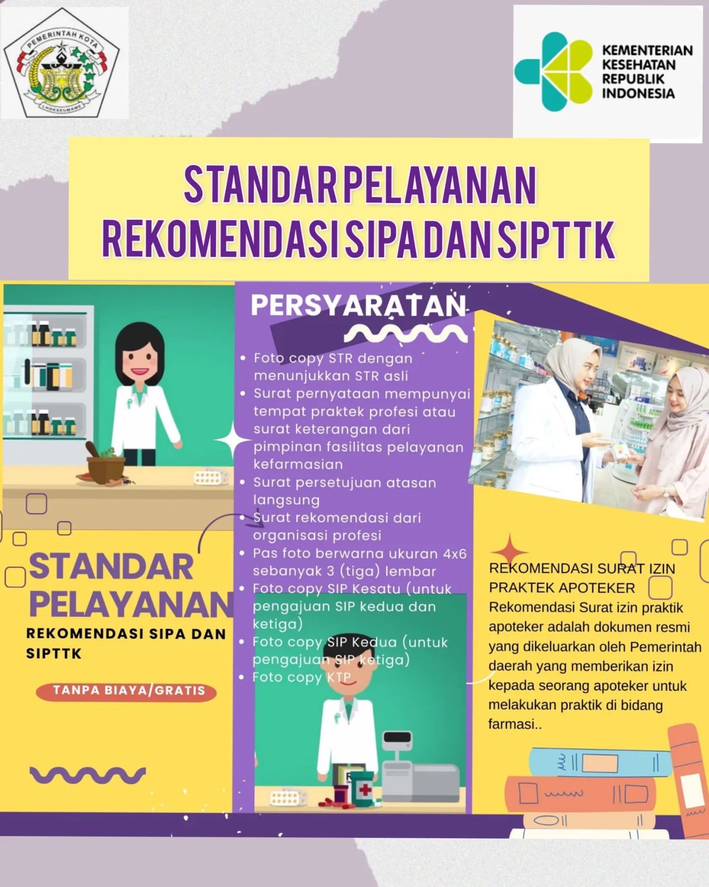 Standar Pelayanan Rekomendasi SIPA dan SIPTTK